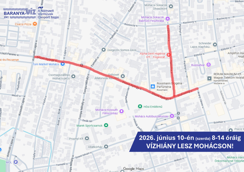 Mohács Dózsa György utca vízhiány - 2026.05.28.